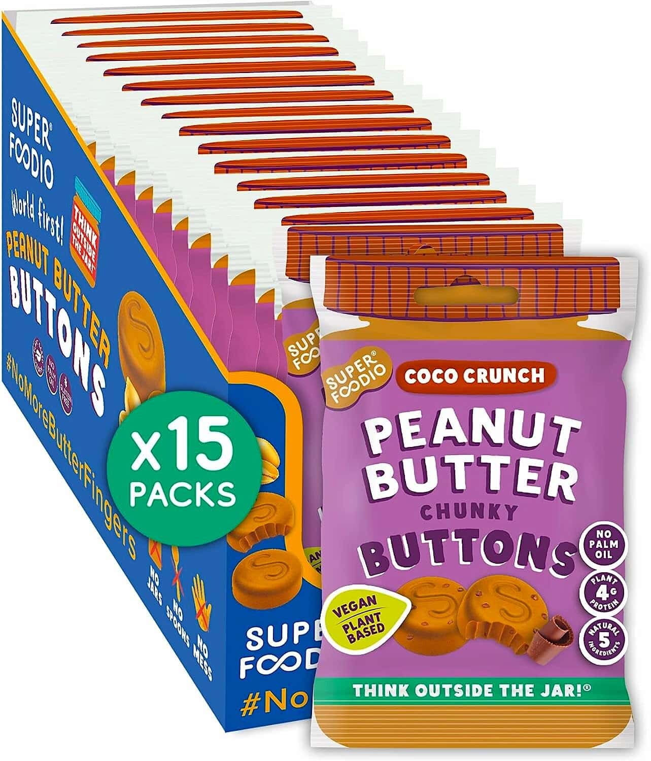 Peanut Butter Buttons - Coco Crunch (20g X 15 Packs)