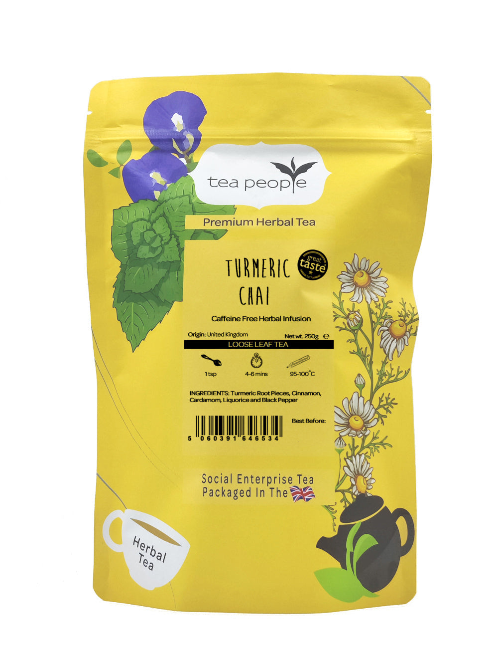 Turmeric Chai - Loose Herbal Tea - 250g Refill Pack