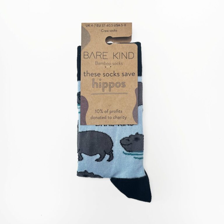 Save The Hippos Bamboo Socks