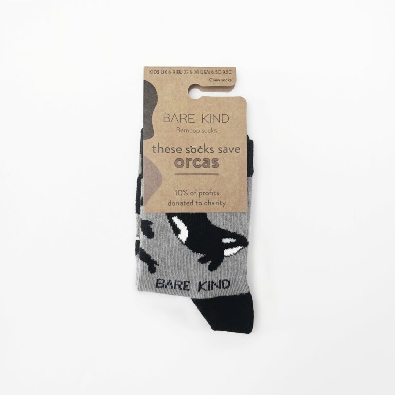 Save The Orcas Bamboo Socks For Kids