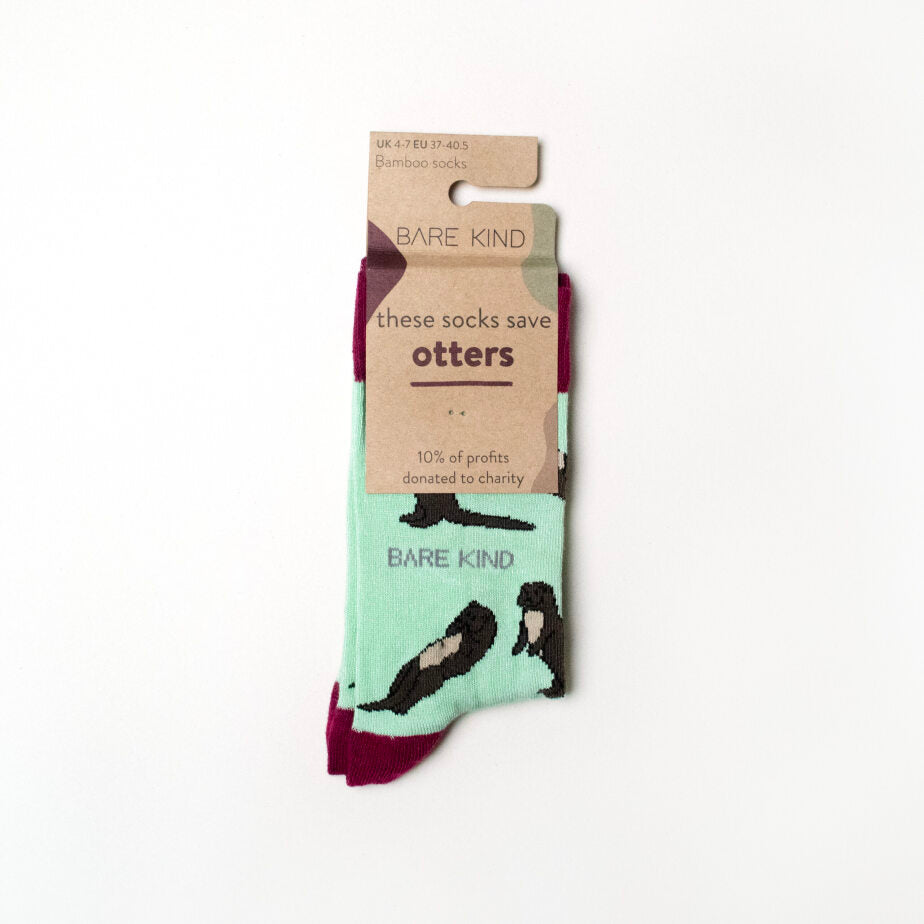 Save The Otters Bamboo Socks
