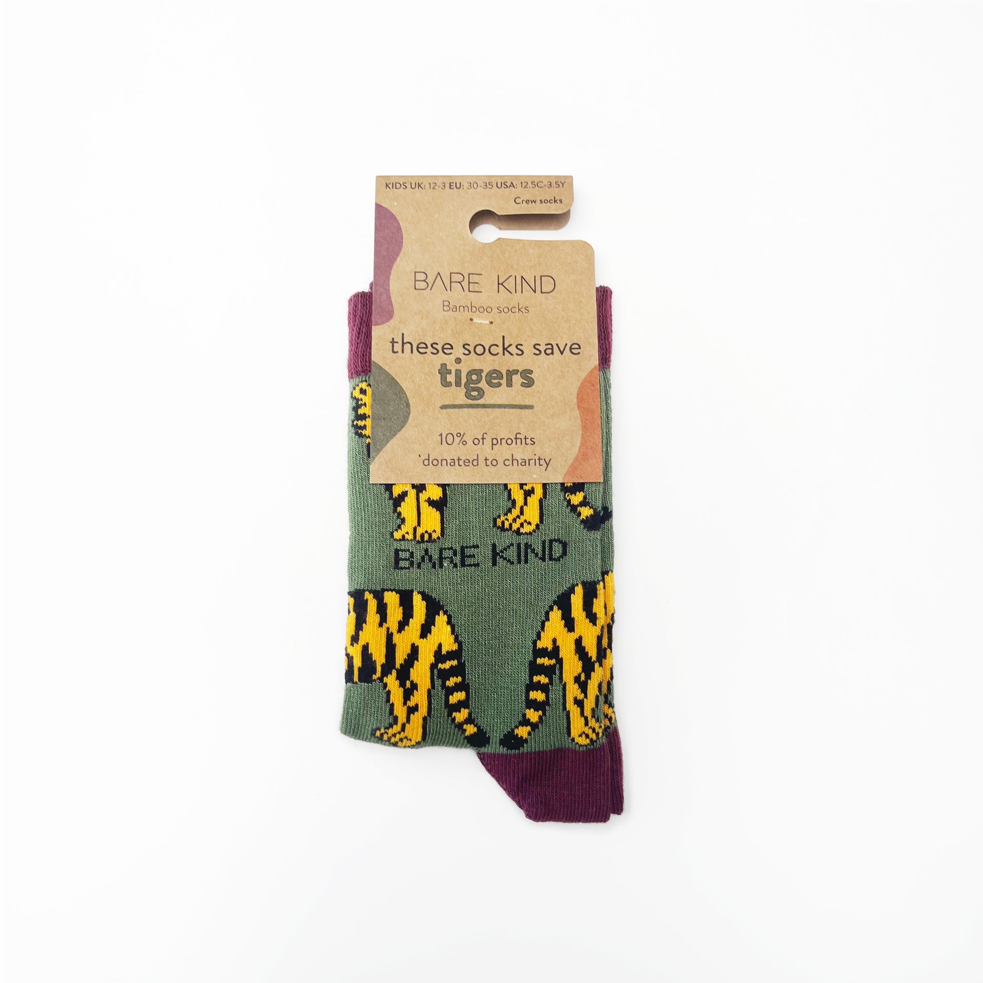 Save The Tiger Bamboo Socks For Kids