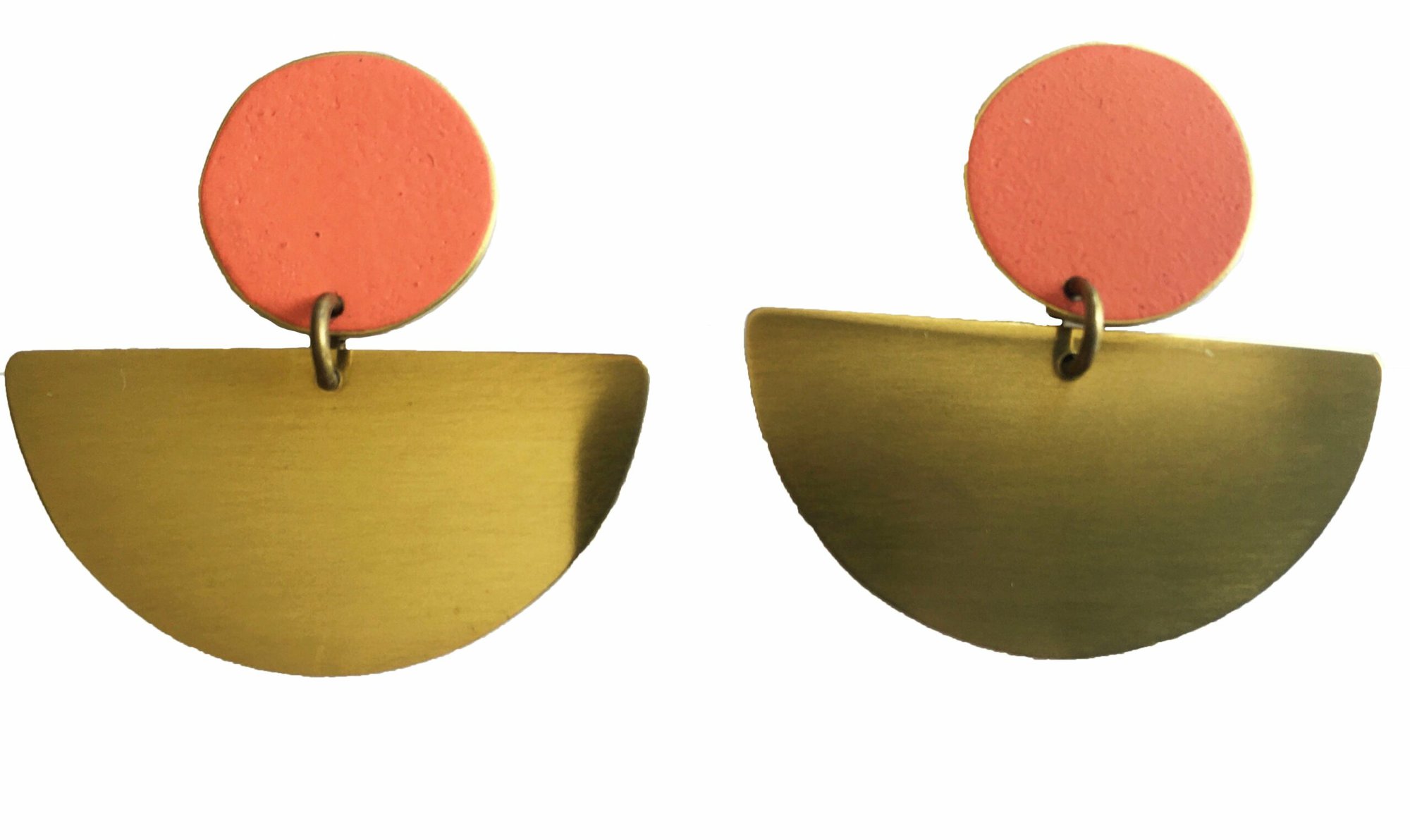 Lis Exclusive Coloured Statement Earrings - Coral