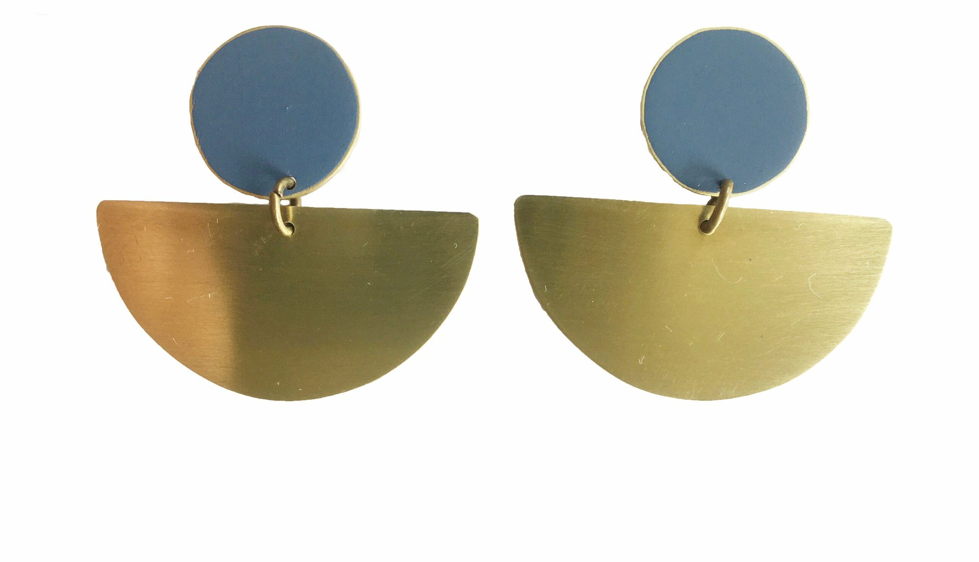 Lis Exclusive Coloured Statement Earrings - Blue