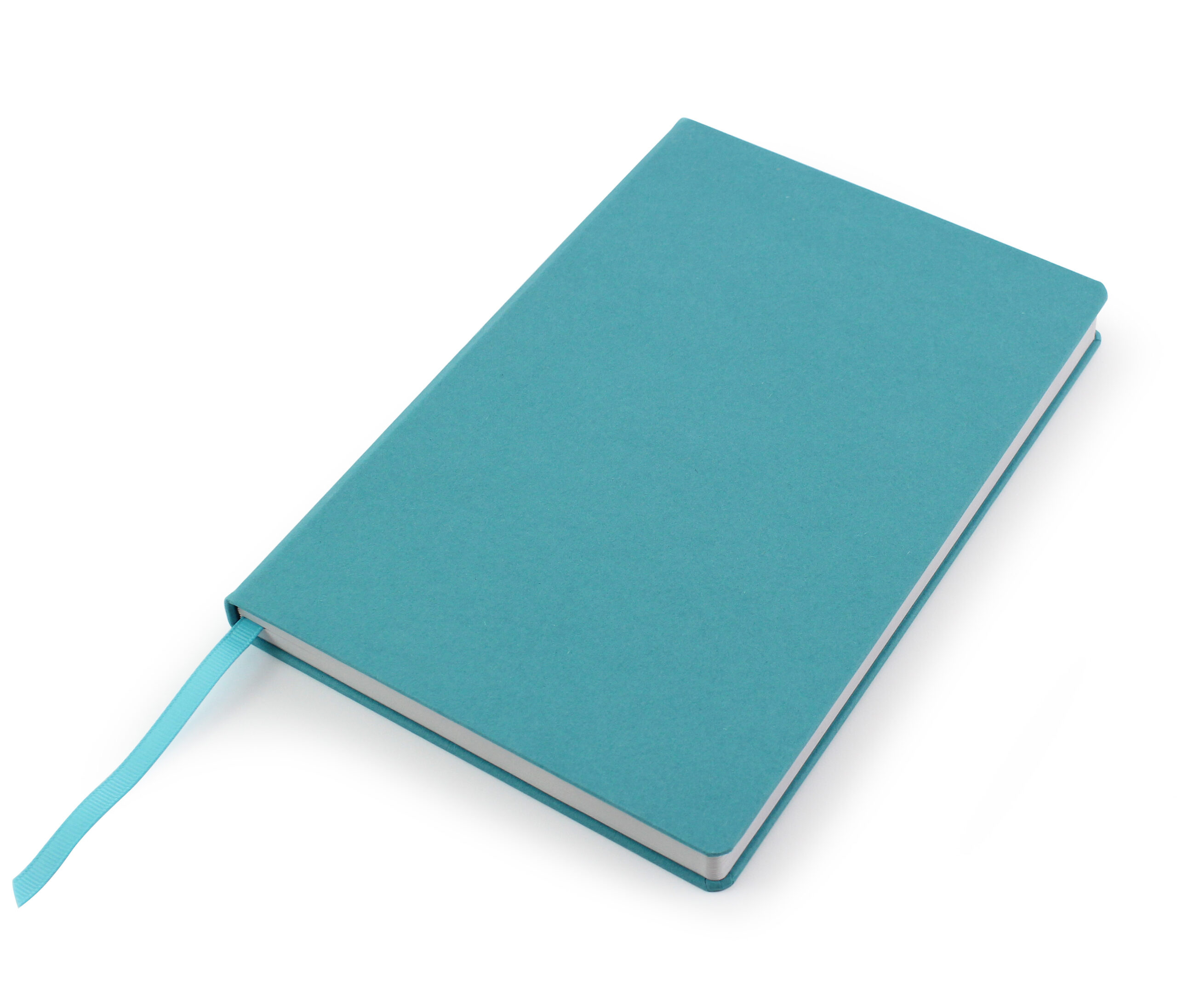 Cafeco Recycled Paper Casebound Notebook With Elastic Strap And Pen Loop - Oceanan Blue