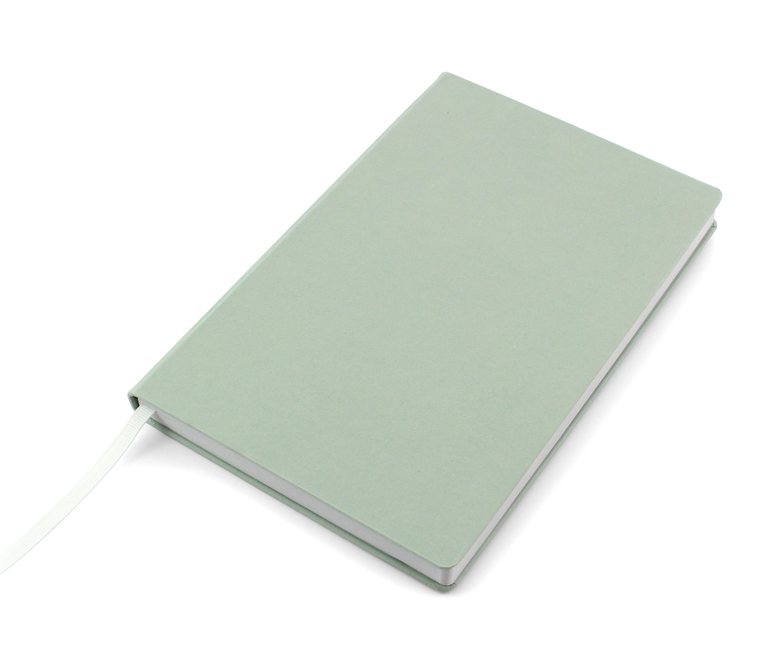 Cafeco Recycled Paper Casebound Notebook With Elastic Strap And Pen Loop - Lichen Green