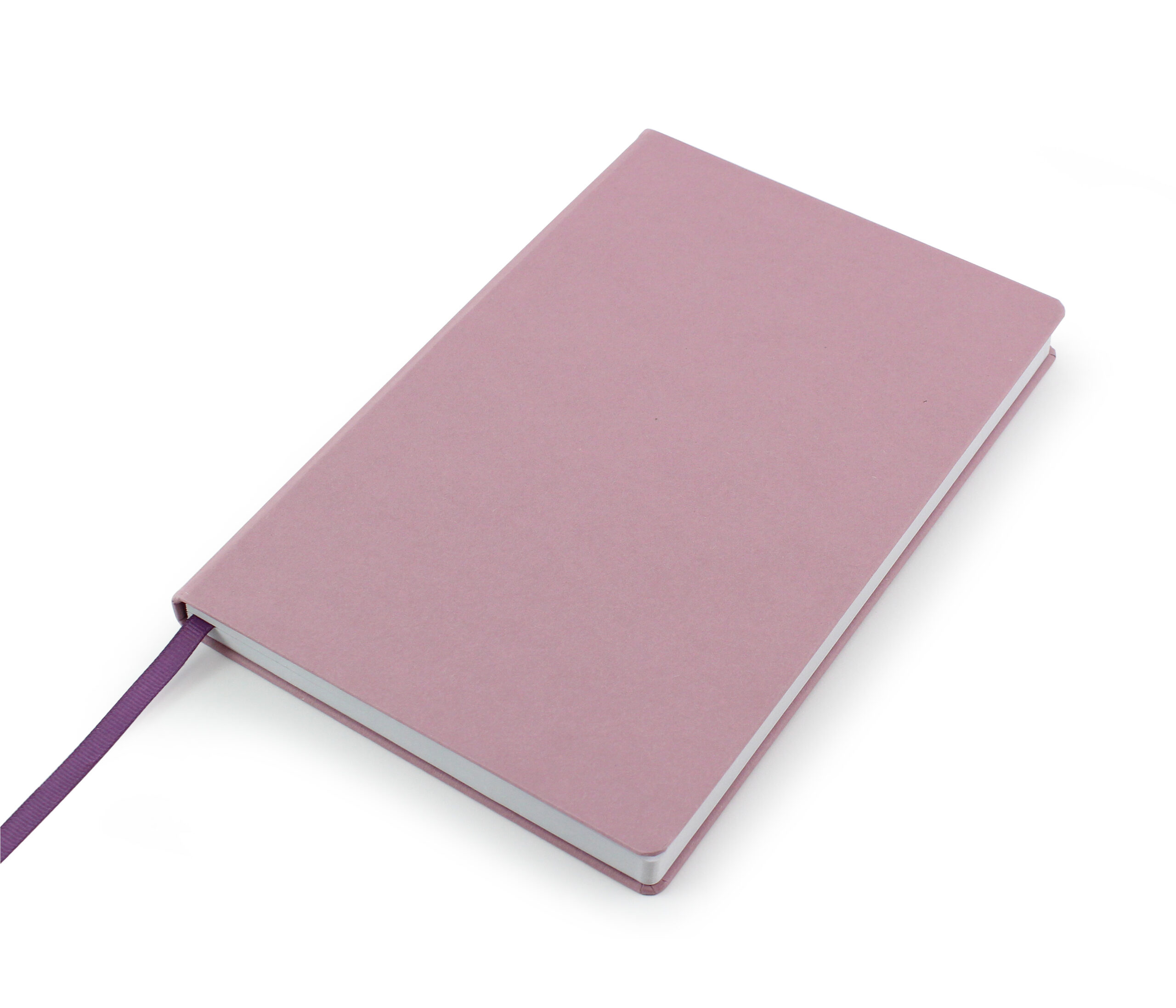 Cafeco Recycled Paper Casebound Notebook With Elastic Strap And Pen Loop - Dusk Pink