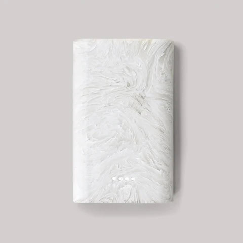 Recycled E-bike Marble Plastic Power Bank - Pearl