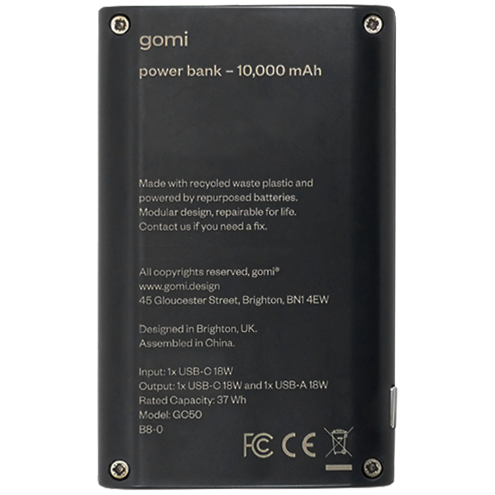 Recycled E-bike Translucent Plastic Power Bank