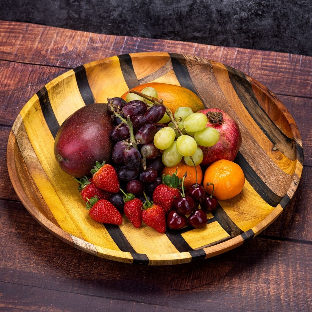 Artisan Upcycled End Grain Fruit Bowls (2 Patterns &amp; 2 Sizes Available)