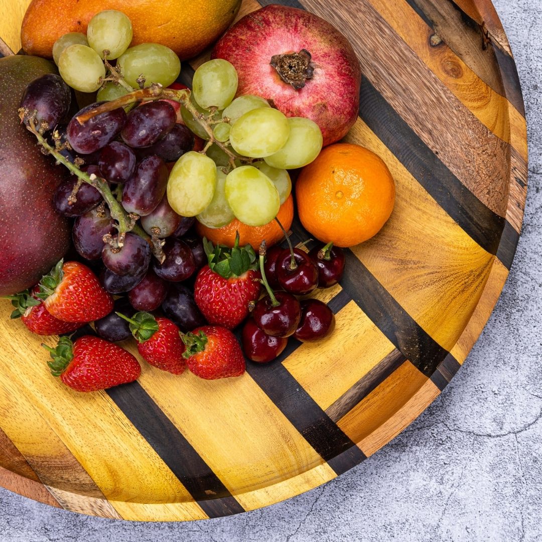 Artisan Upcycled End Grain Fruit Bowls (2 Patterns &amp; 2 Sizes Available)