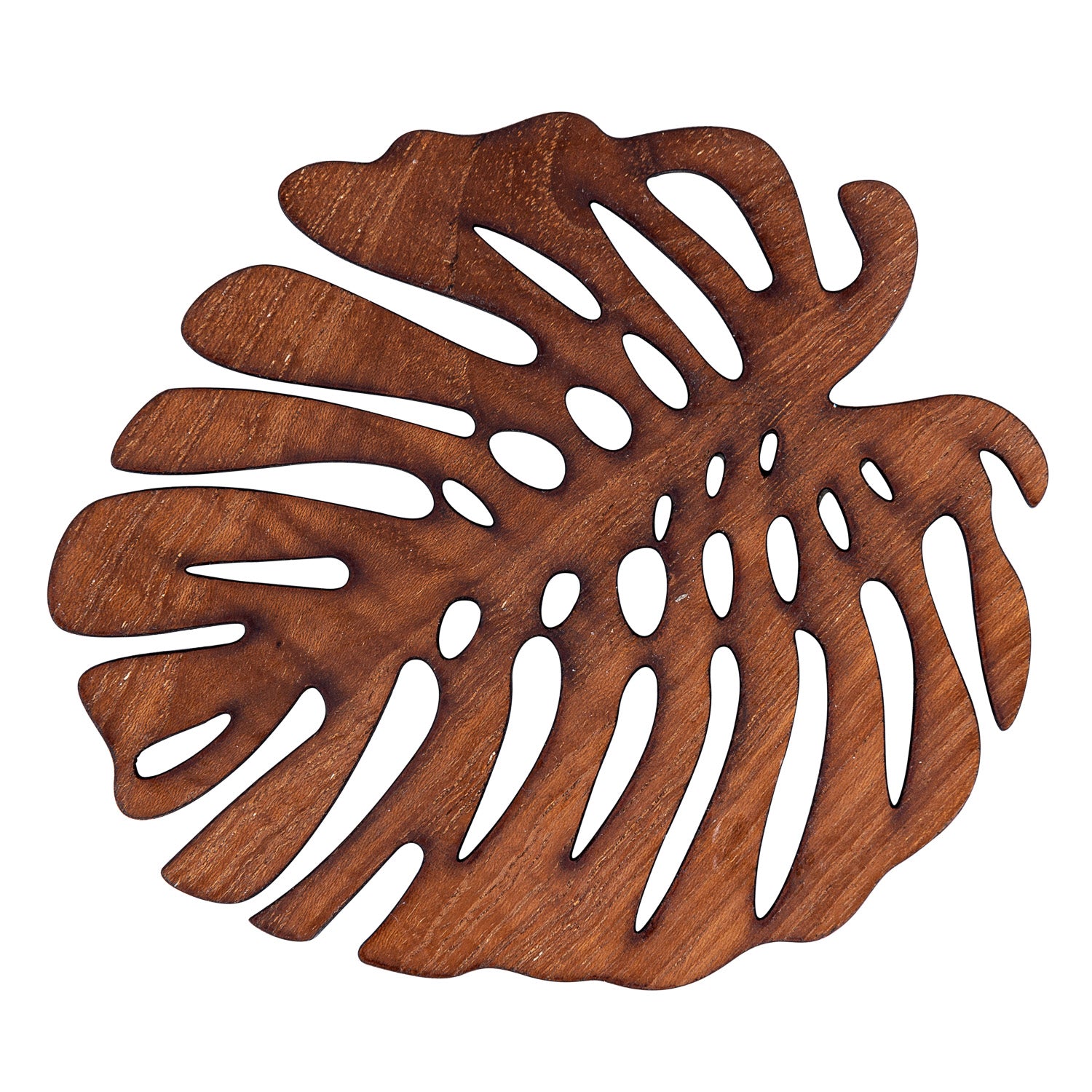 Monstera Upcycled Teak Wood Coasters - Set Of 2 Or 4