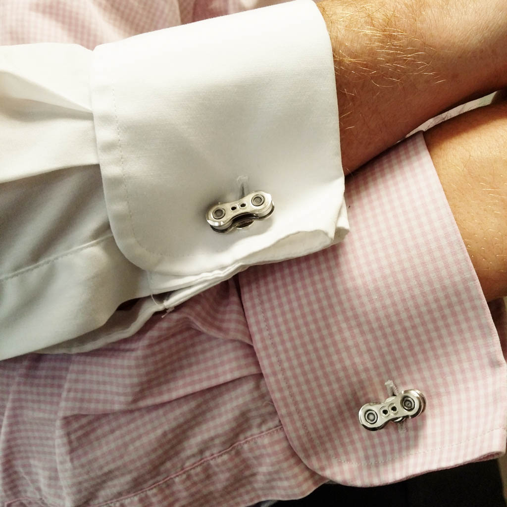 Paguro Upcycle Recycled Bicycle Chain Cufflinks Eco Gift