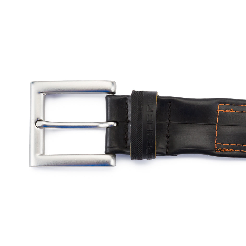 Recycled Bicycle Inner Tube Vegan Belt (with Patches)
