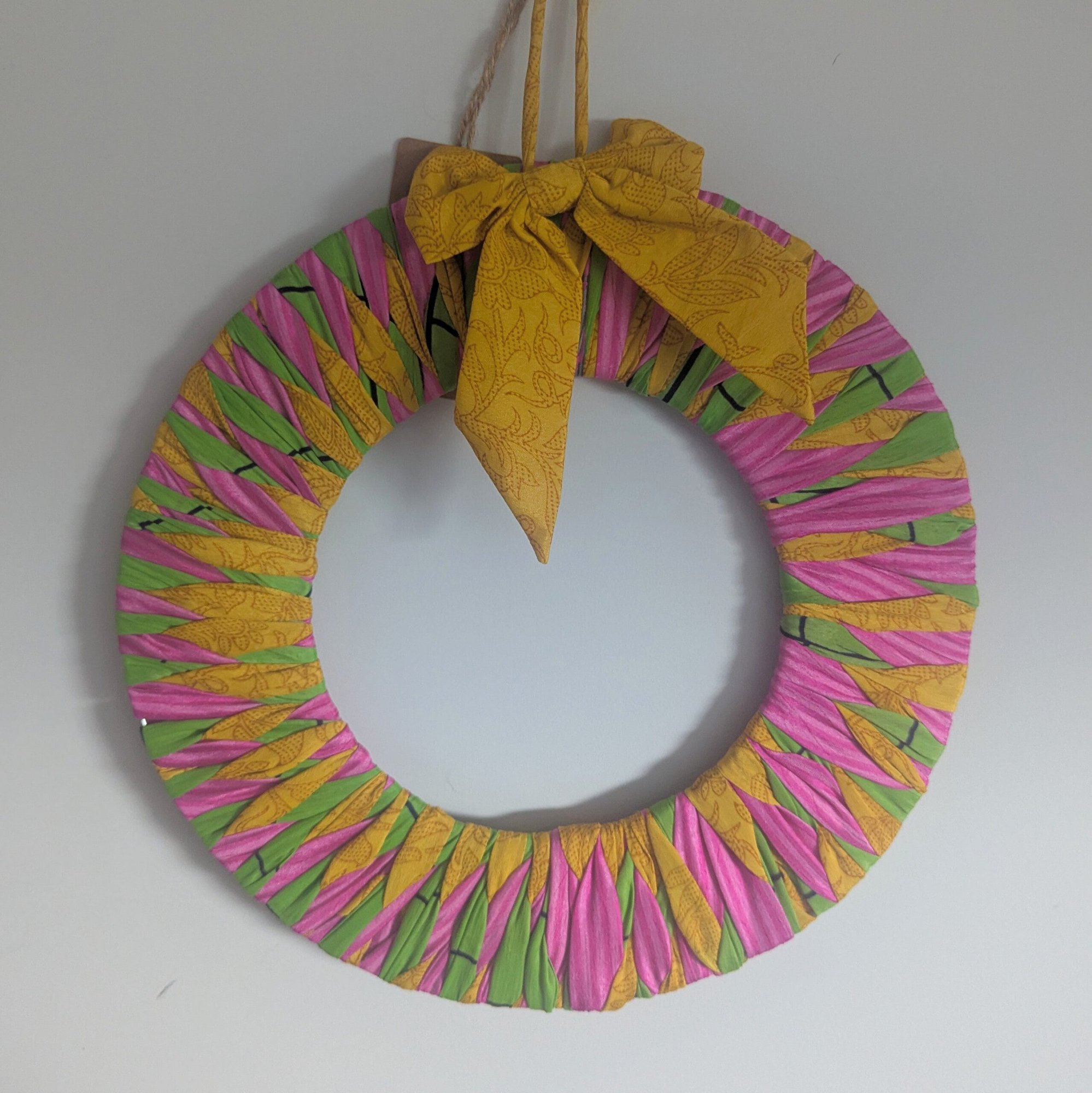 Upcycled Bow Ring Wreath