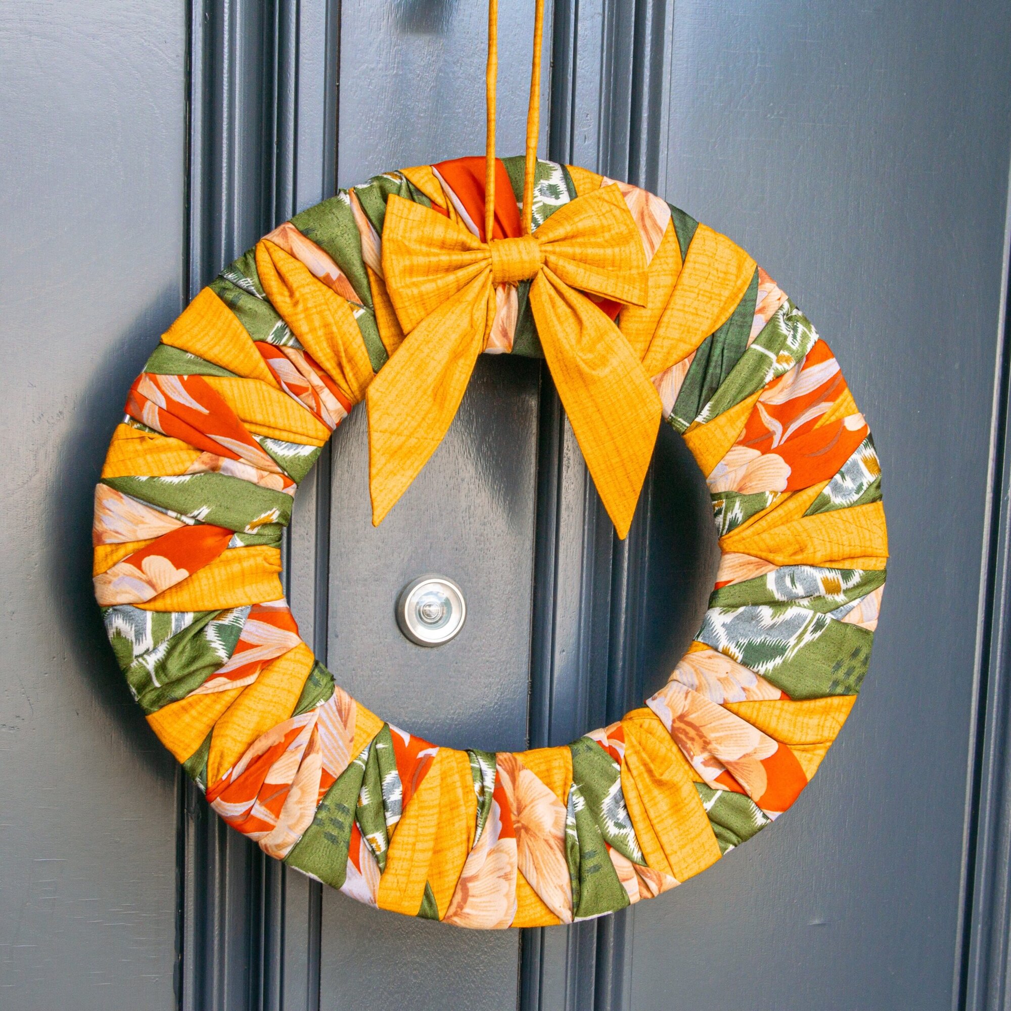 Upcycled Bow Ring Wreath
