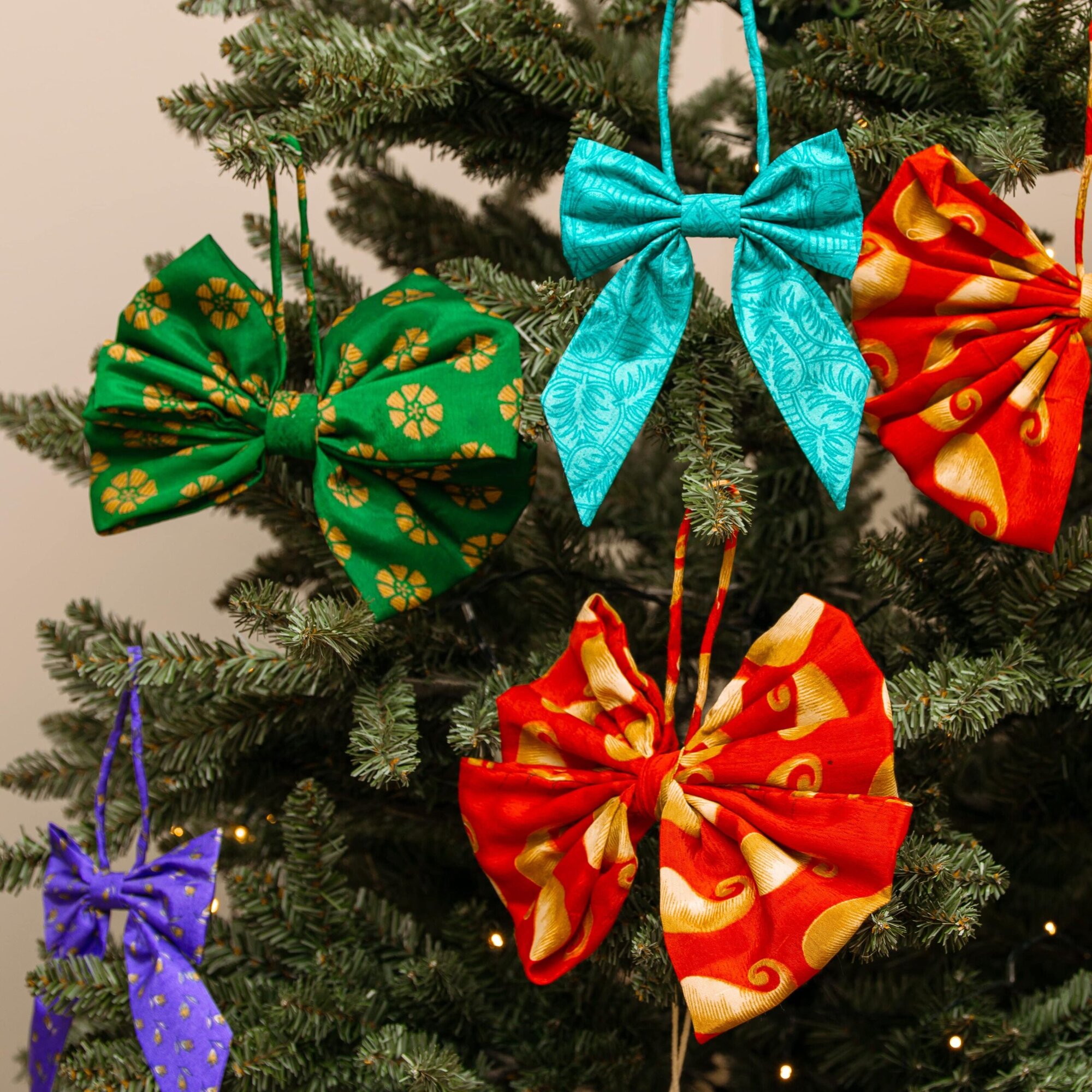 Upcycled Sari Bows