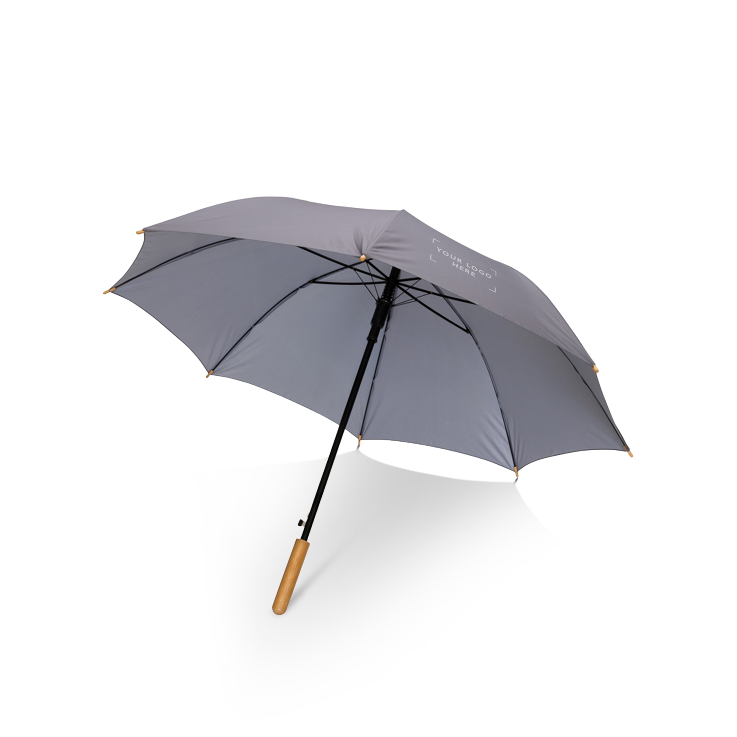 23" Recycled Plastic Auto Open Bamboo Umbrella