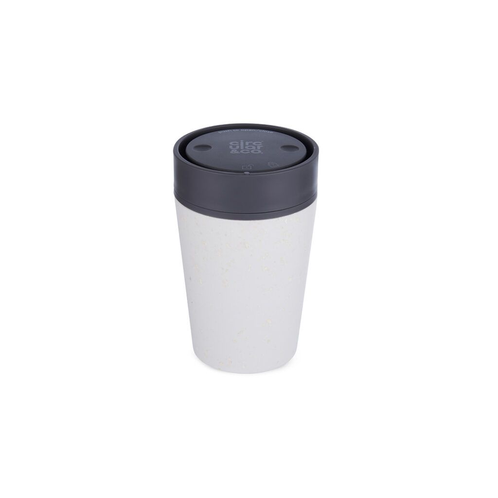 8oz Reusable Cup From Recycled Paper - Chalk and Storm Grey