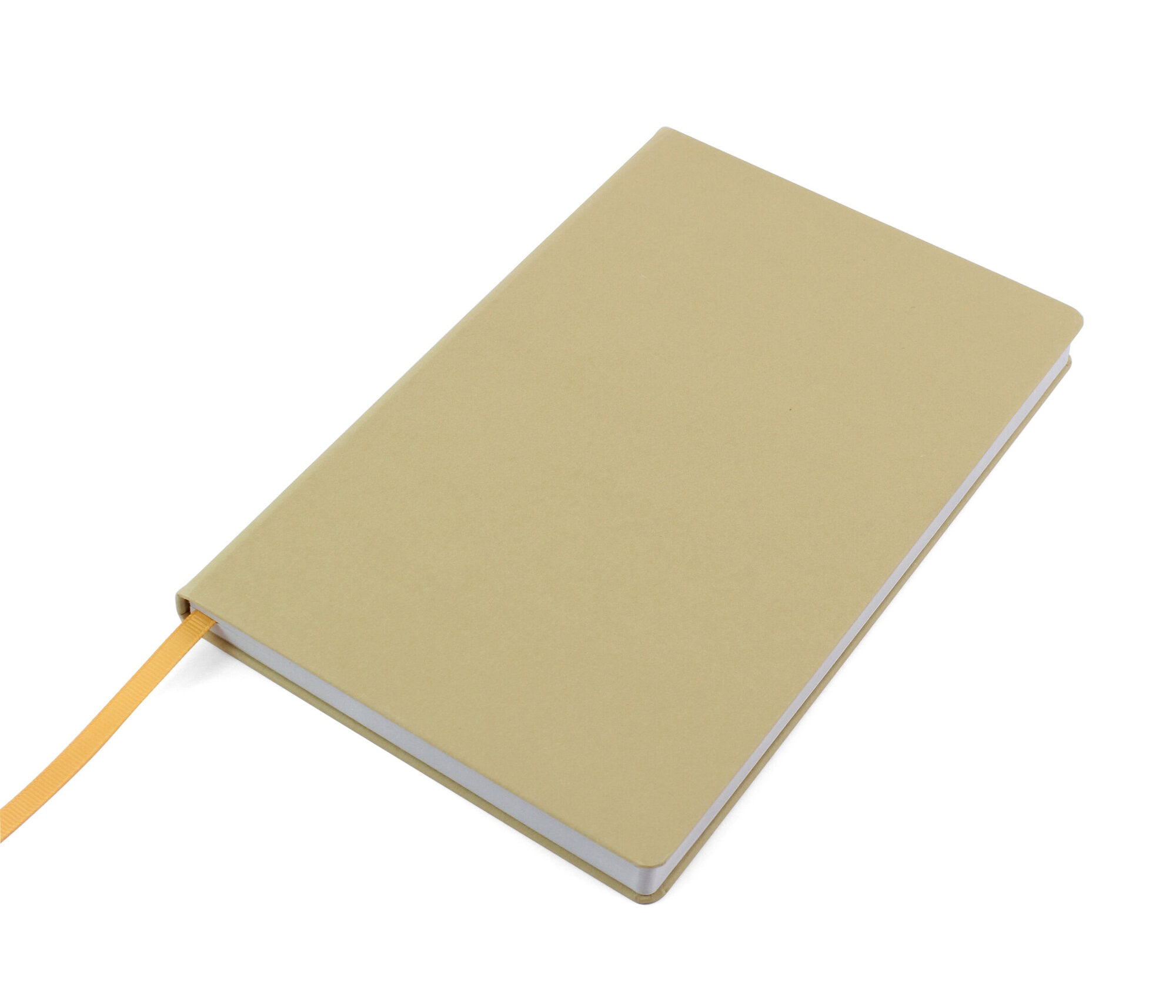 Cafeco Recycled Paper Casebound Notebook With Elastic Strap And Pen Loop - Sahara Beige