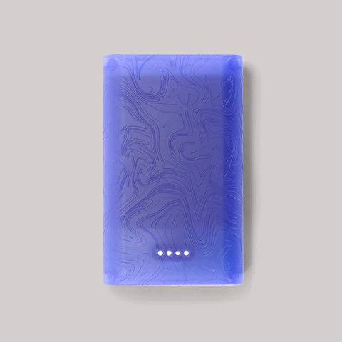 Recycled E-bike Translucent Plastic Power Bank - Translucent Ultramarine