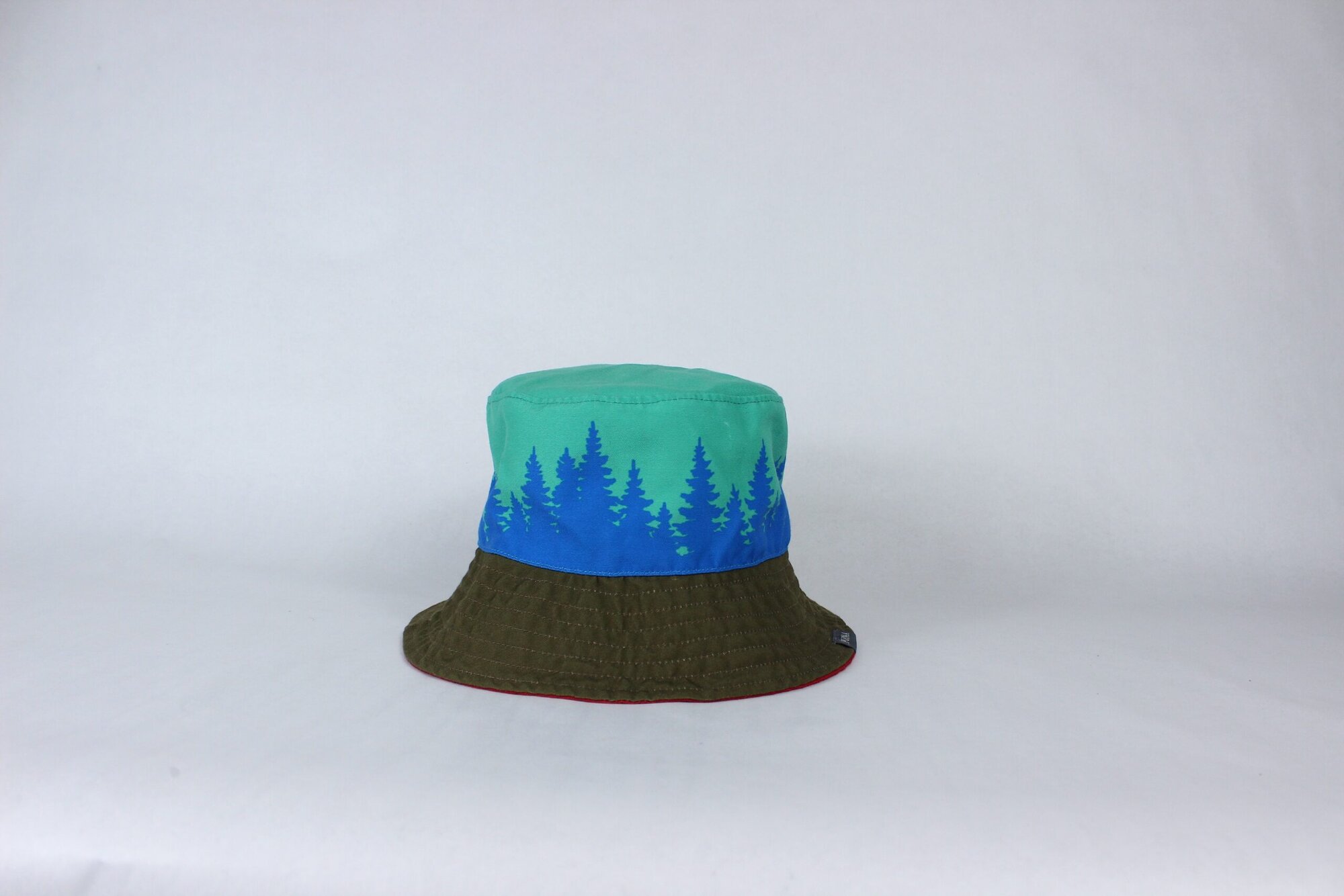 Recycled Polyester Twill Bucket Hat - Blue & Green
