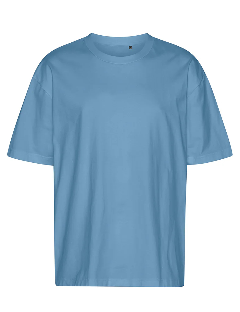 Unisex Tiger Cotton T-shirt With Organic Cotton - Dusty Indigo