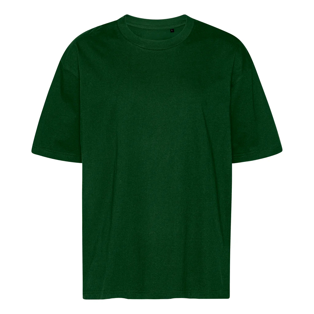Unisex Tiger Cotton T-shirt With Organic Cotton - Bottle Green
