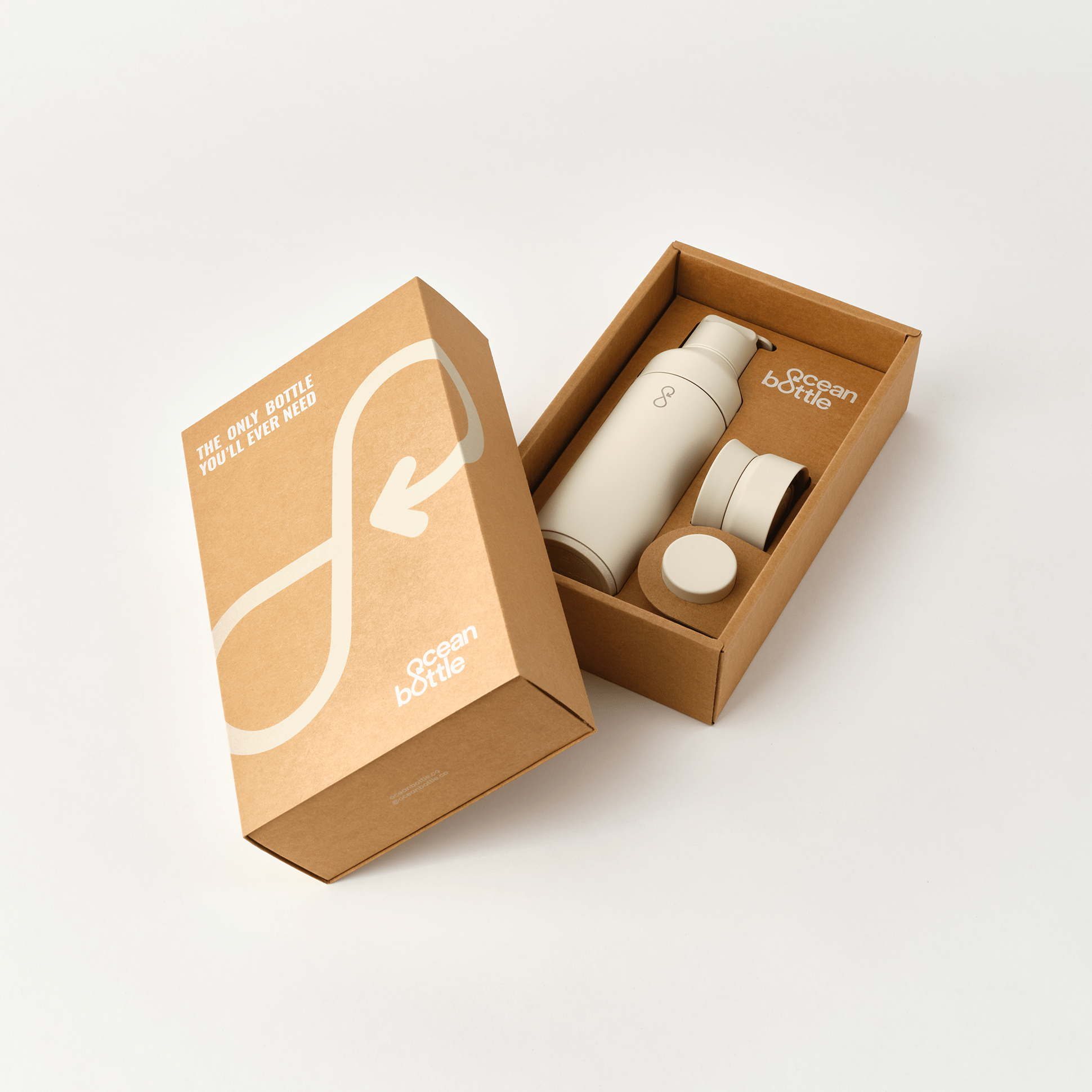 The 3 In 1 Ocean Bottle Gift Set - Sand Stone (500ml)