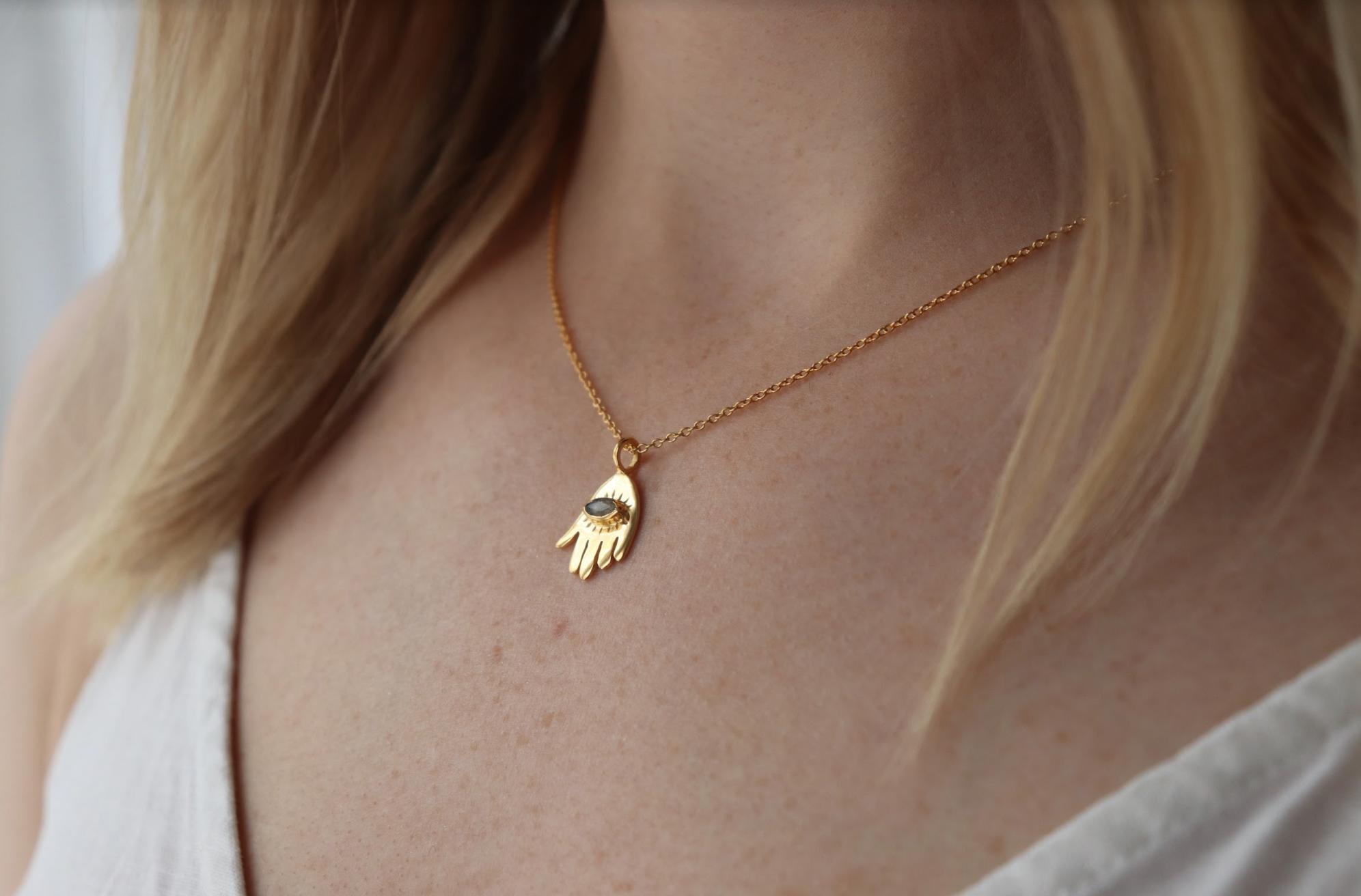 Asha Hamsa Necklace - Gold