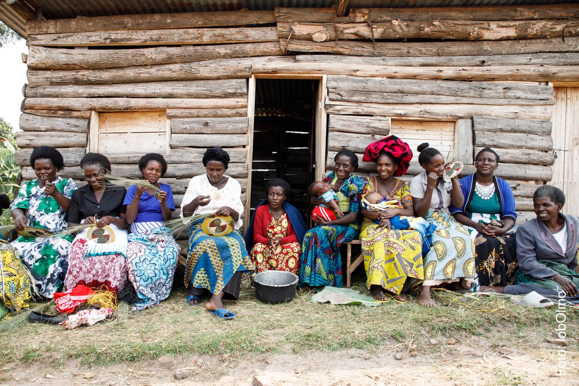 Block Spiral Woven Bowl From Uganda