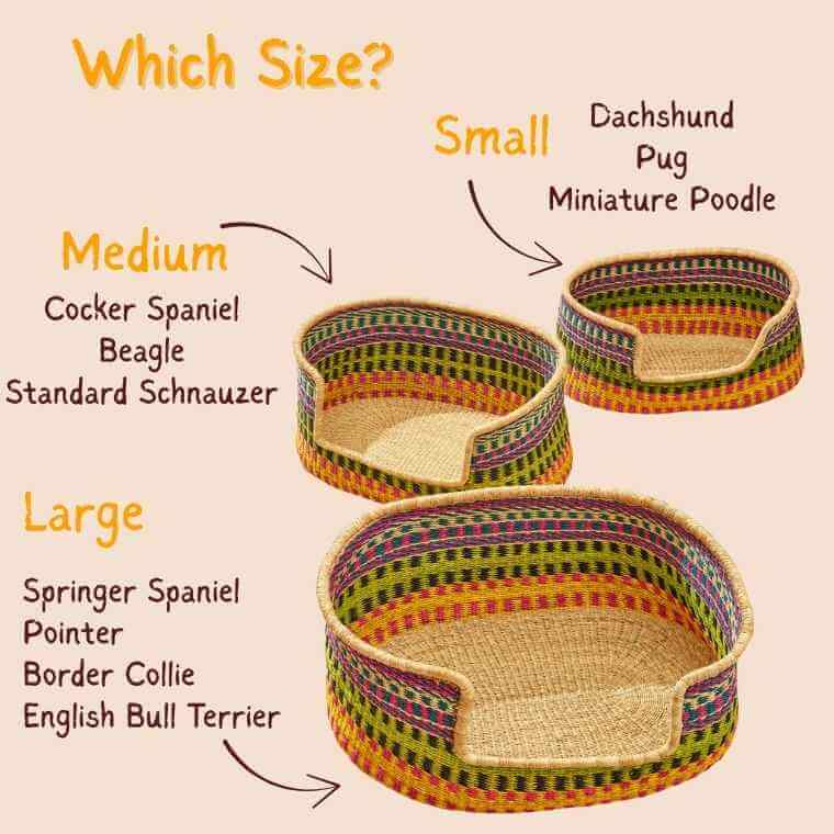 Colourful Woven Dog Bed -teal & Pink