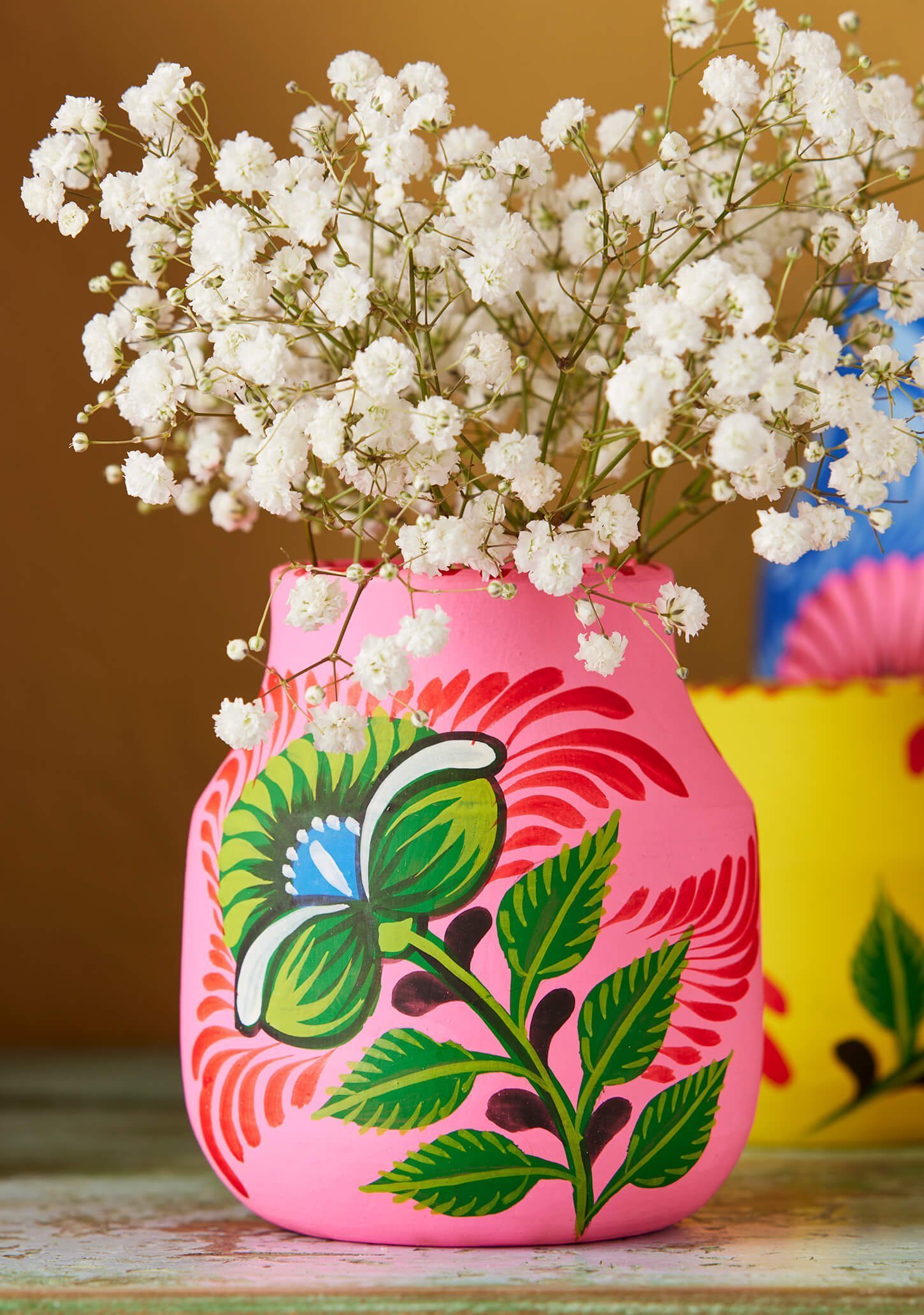 Hand Painted Colourful Vases - medium