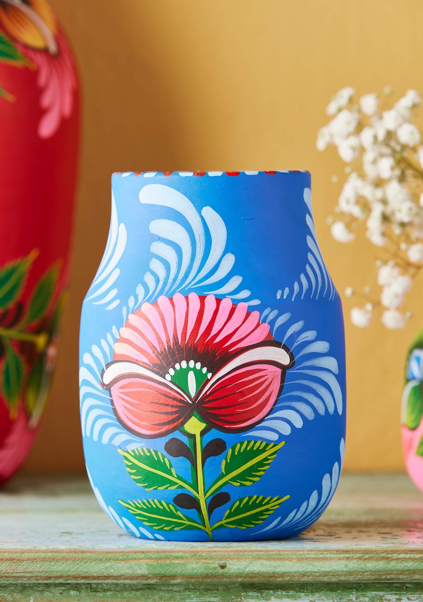 Hand Painted Colourful Vases - large