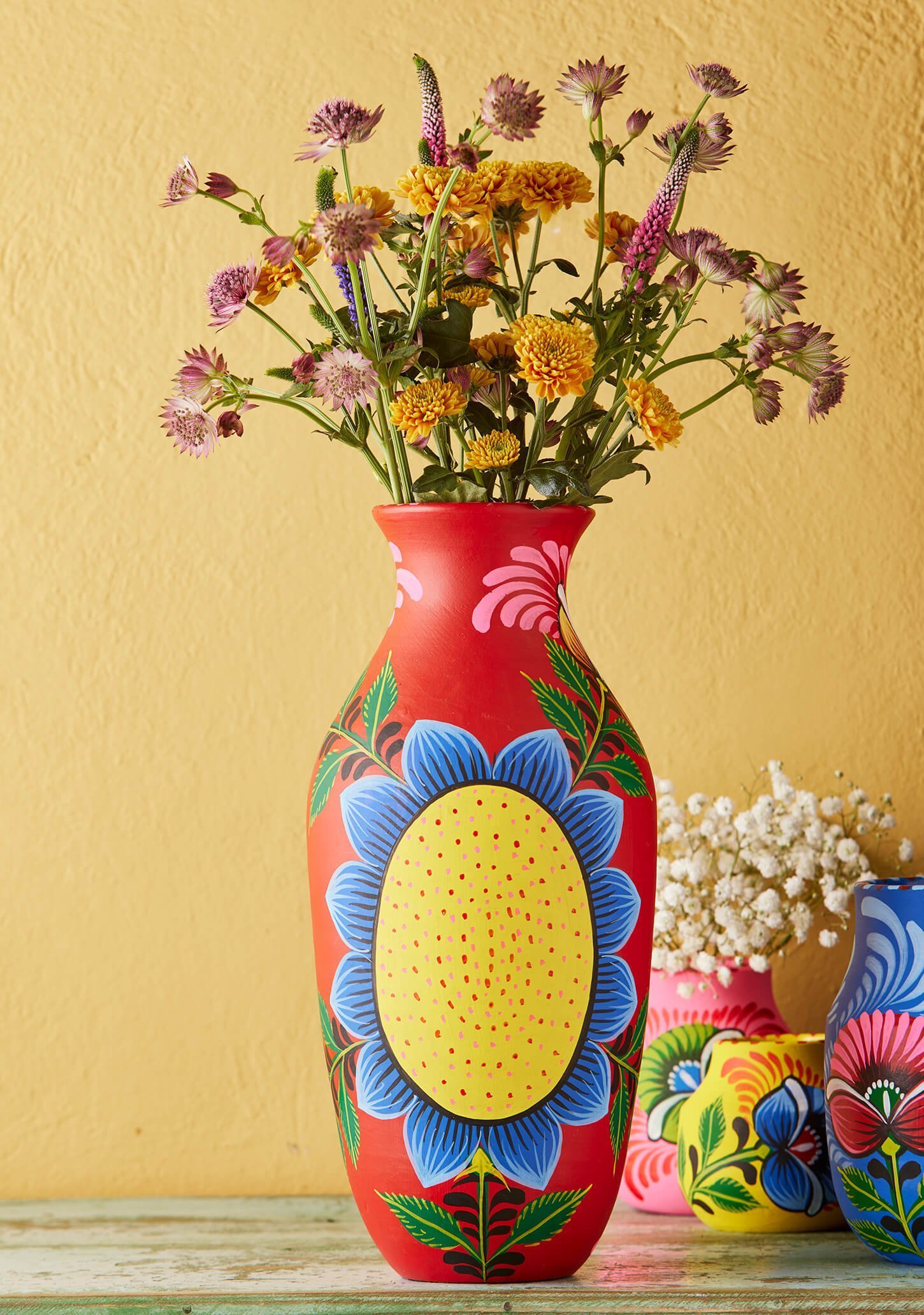 Hand Painted Colourful Vases - extra large