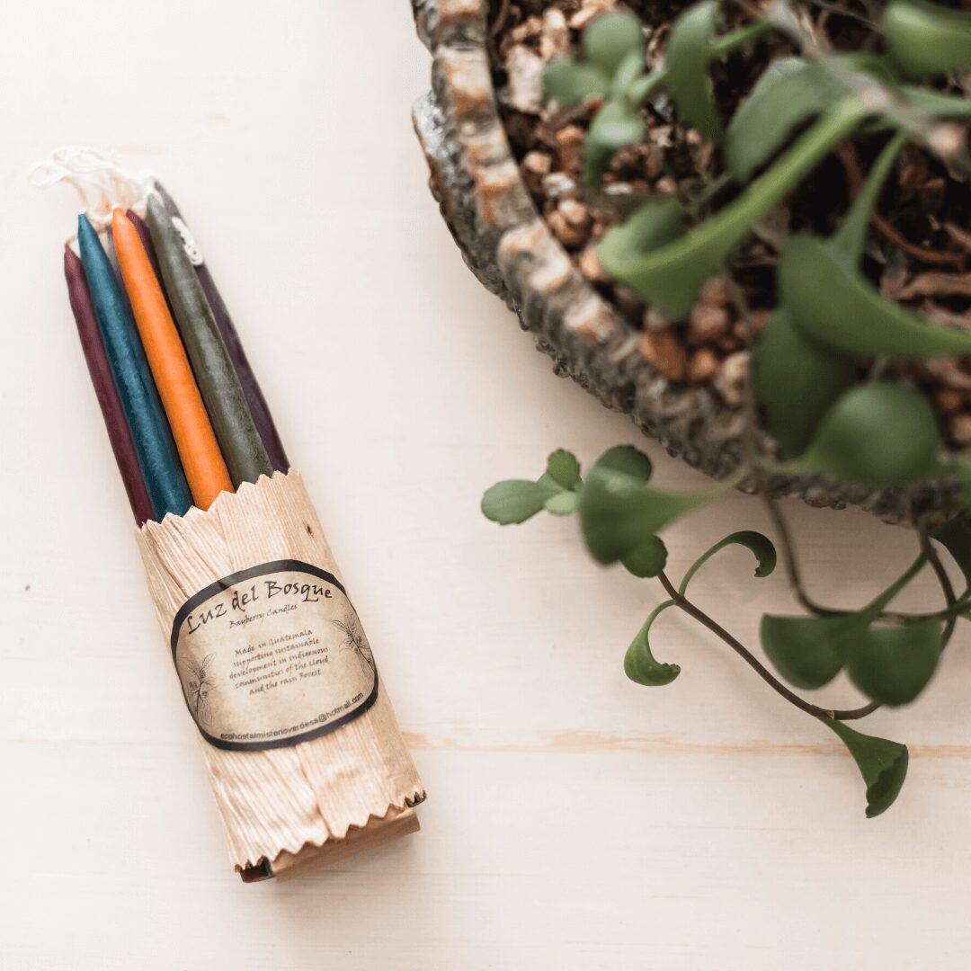 Set Of 10 Hand-dipped Myrtle Wax Candles