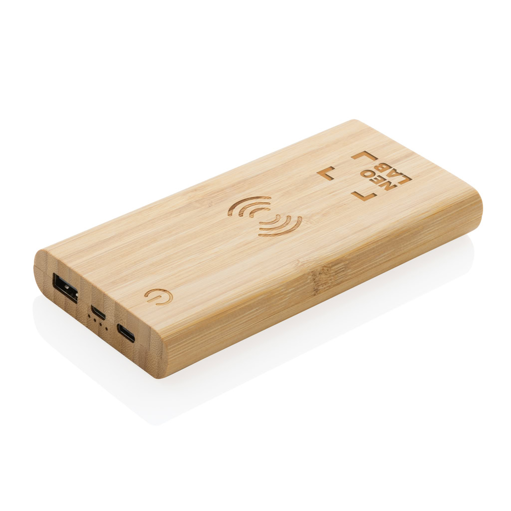 Bamboo 8000mah Wireless Powerbank