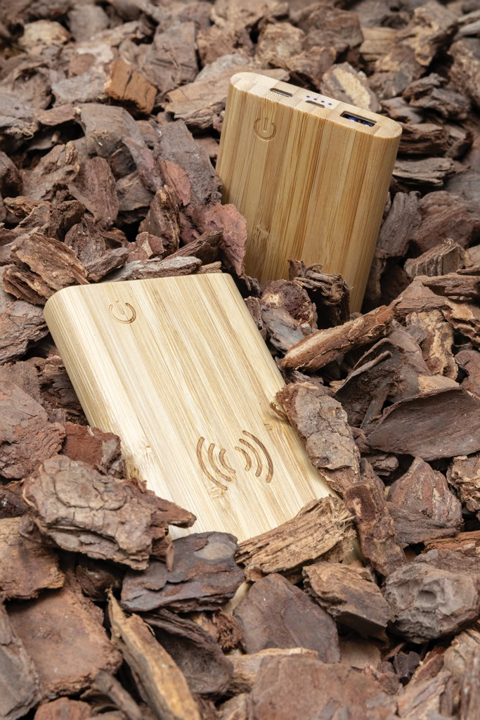Bamboo 8000mah Wireless Powerbank