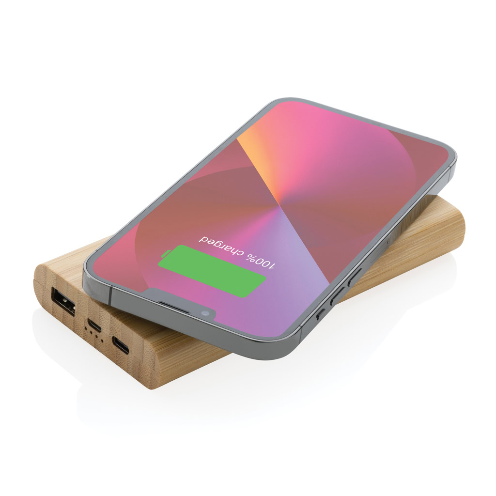 Bamboo 8000mah Wireless Powerbank