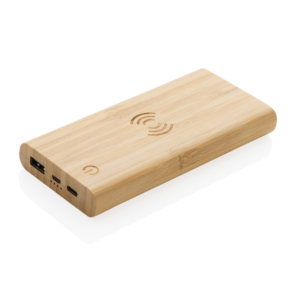 Bamboo 8000mah Wireless Powerbank