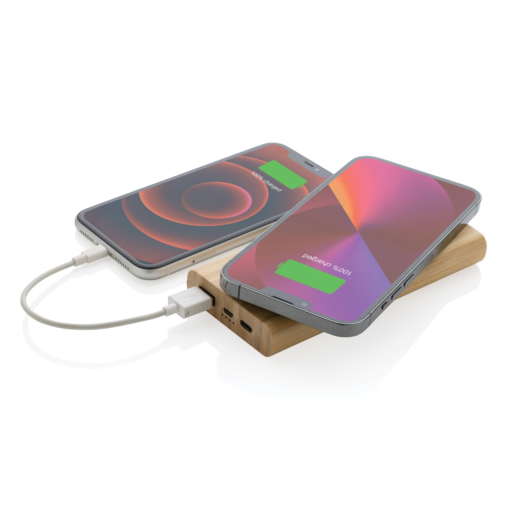 Bamboo 8000mah Wireless Powerbank