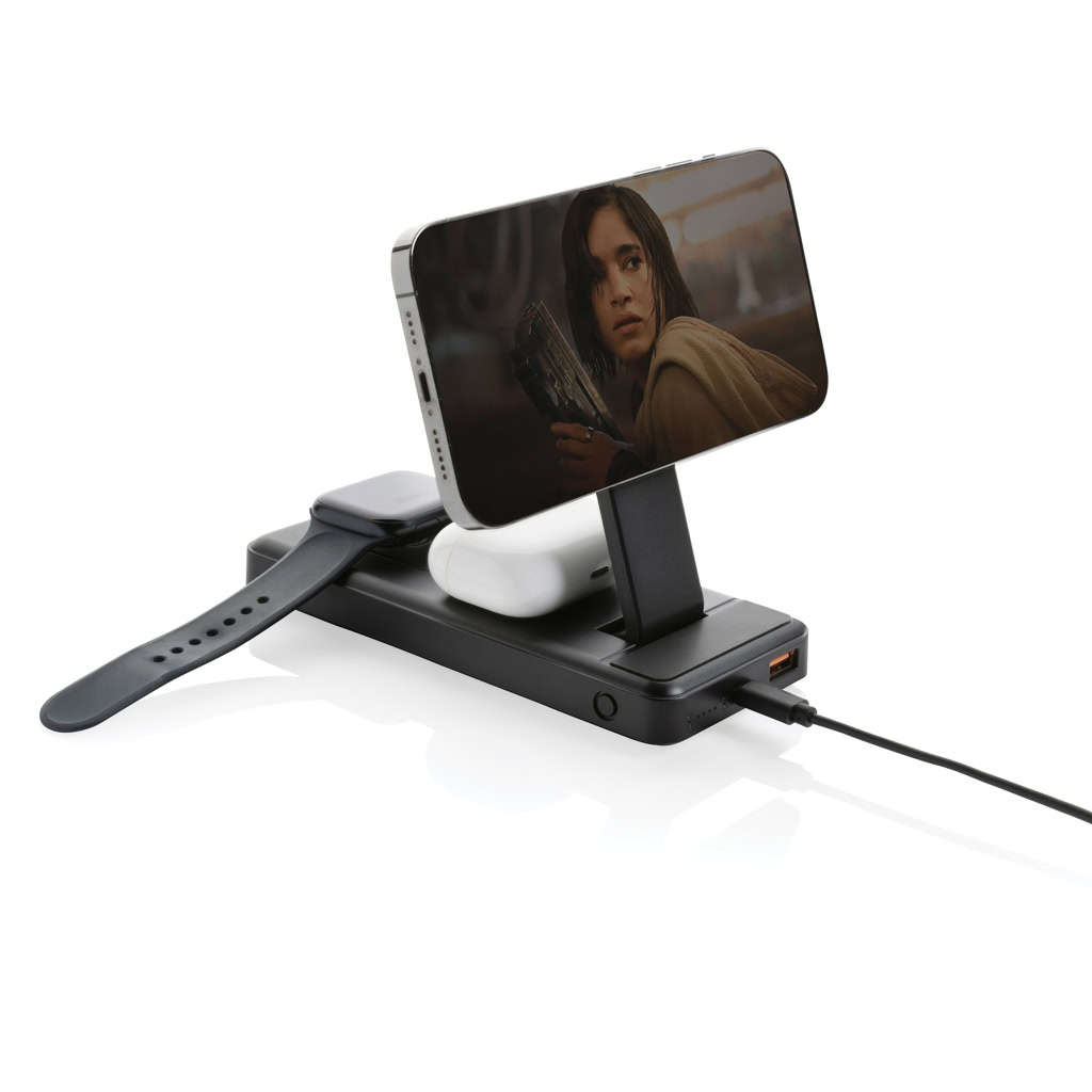 Recycled Plastic 10000mah 3-in-1 Fast Powerbank