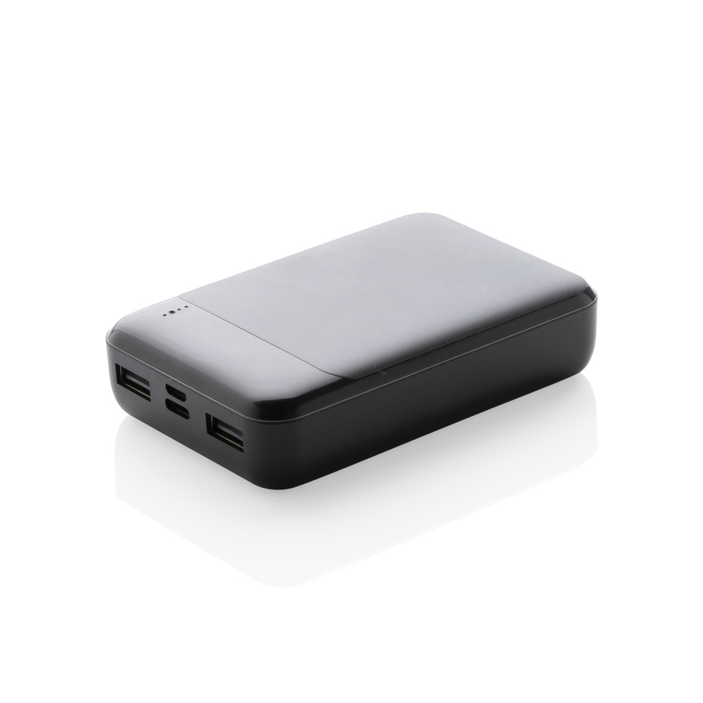 Recycled Plastic 10000mah Powerbank - Black