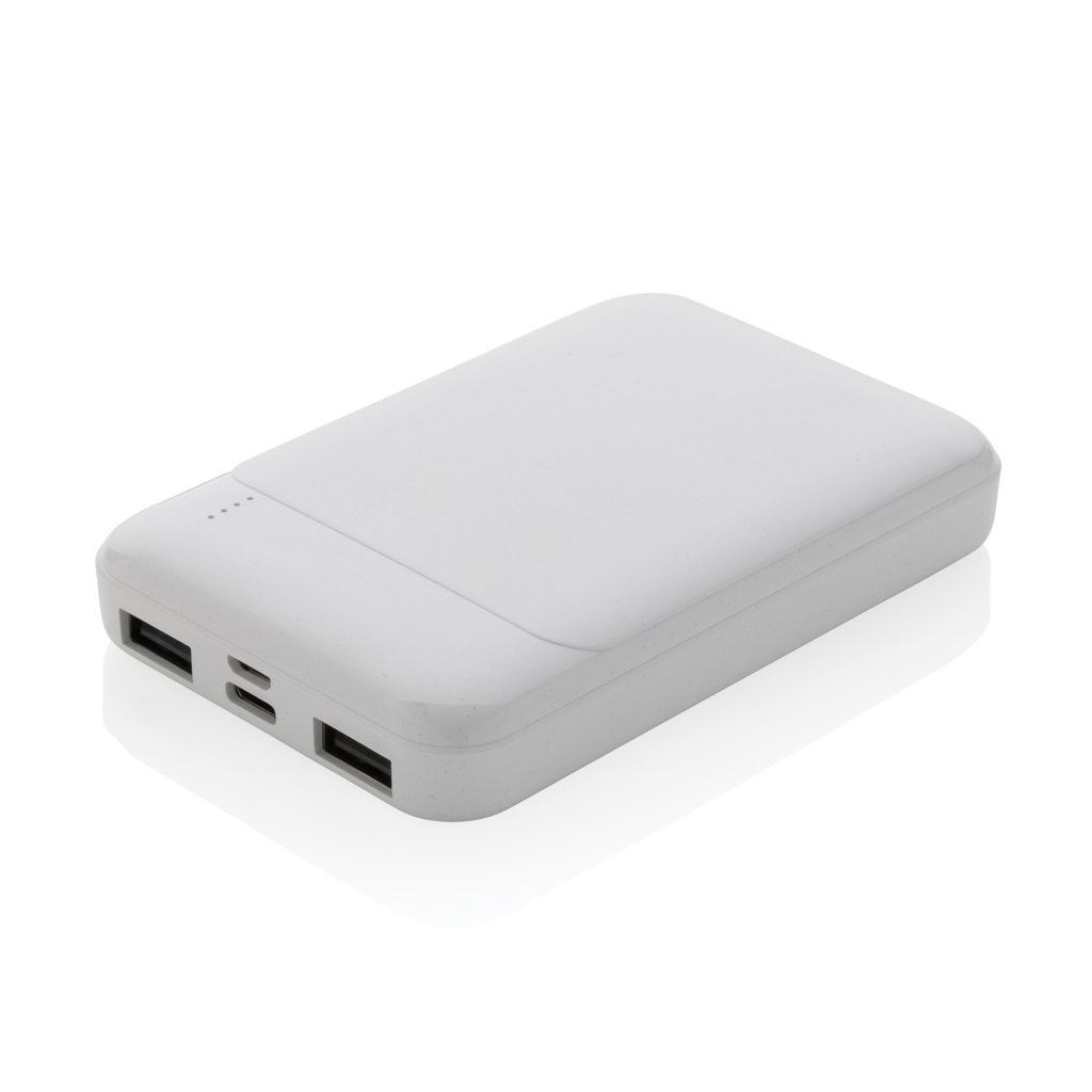Recycled Plastic 5000mah Powerbank - White