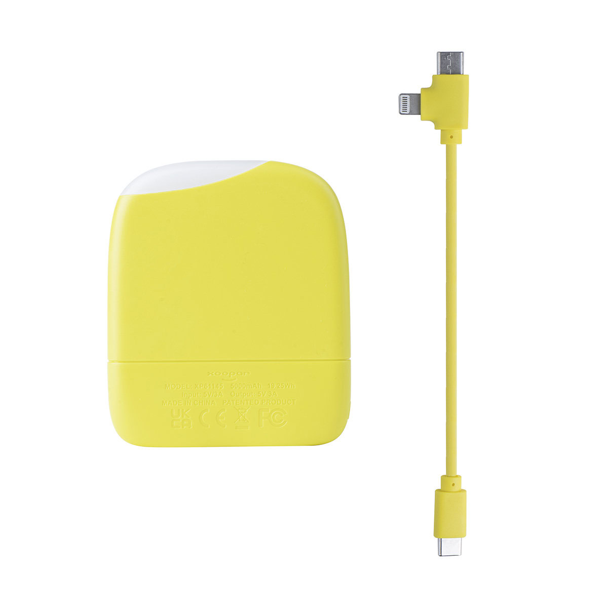 Recycled Plastic Power Bank - Yellow