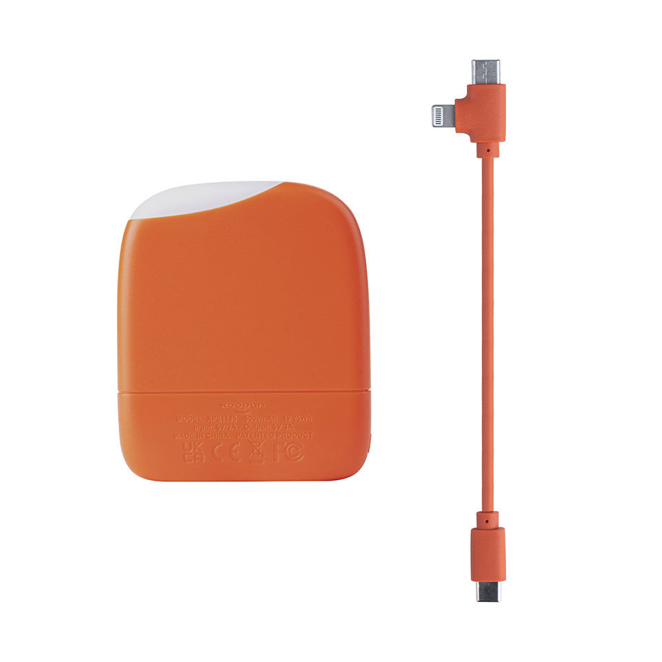 Recycled Plastic Power Bank - Orange