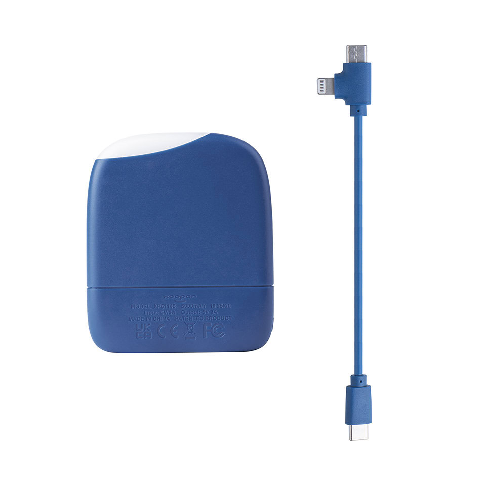 Recycled Plastic Power Bank - Blue