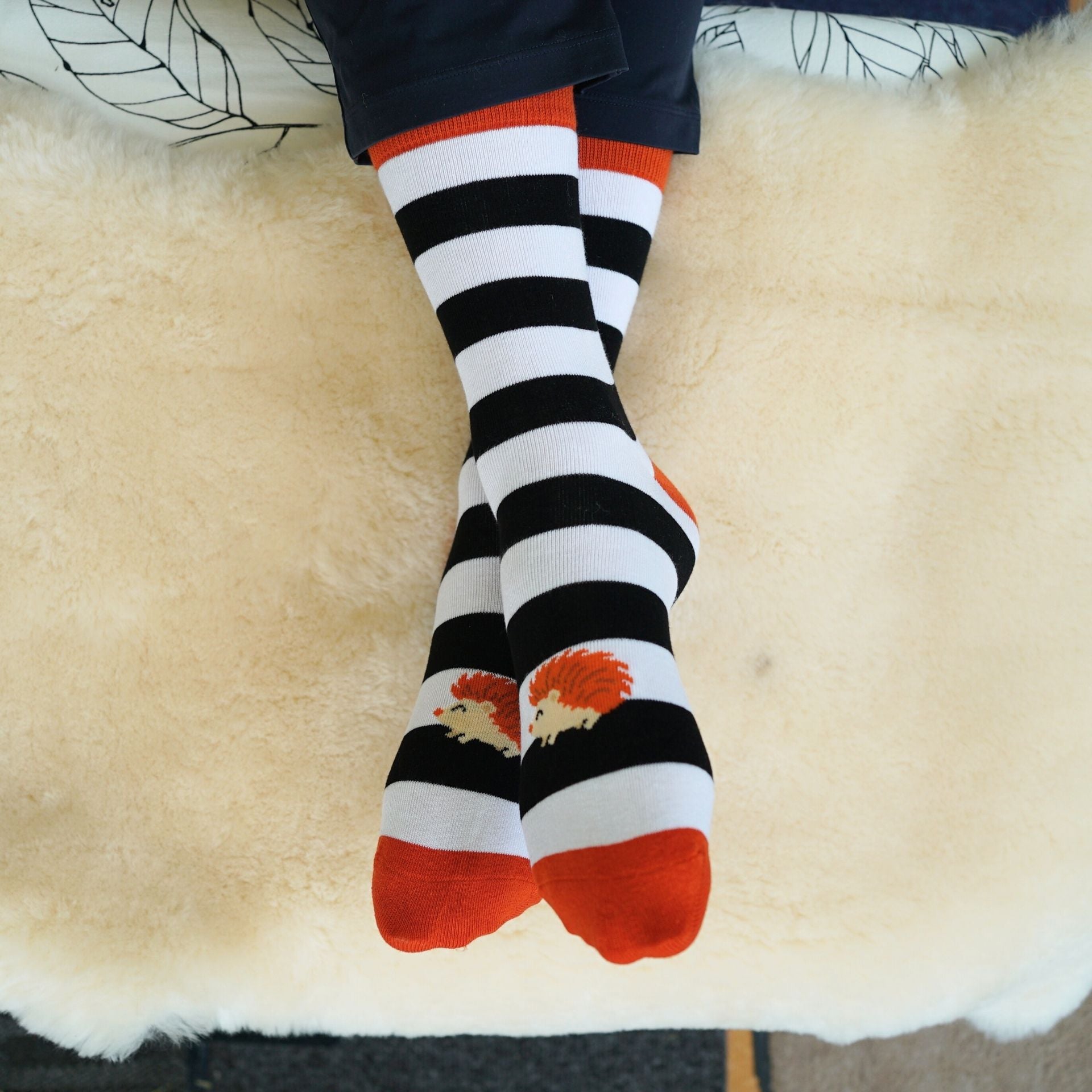Save the Striped Hedgehog Bamboo Socks