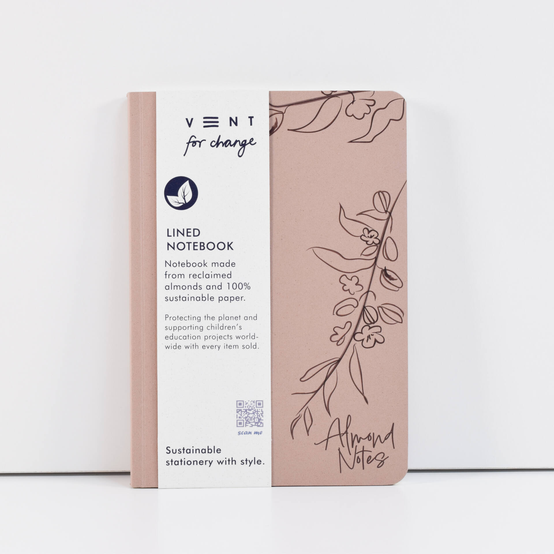 EnviroNotes A5 Notebook - Almond