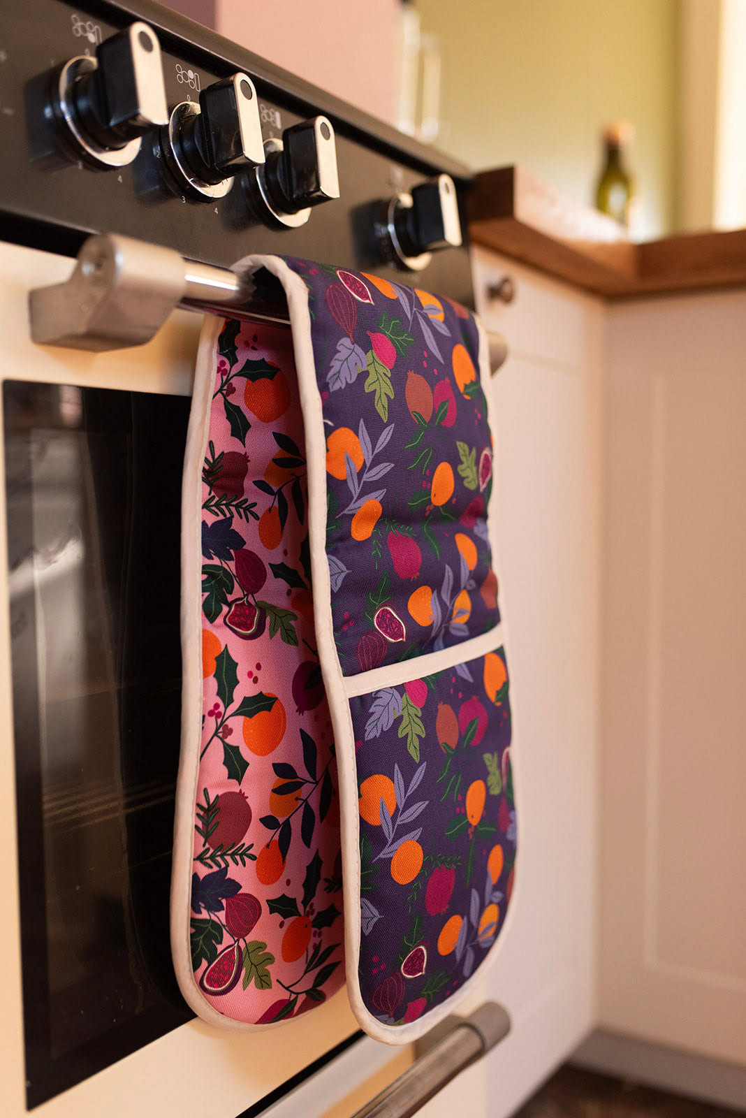 Botanical Fruits Organic Cotton oven gloves